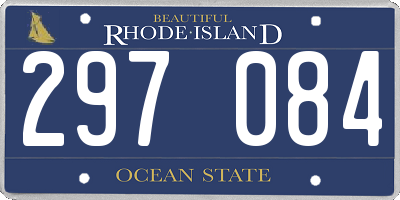 RI license plate 297084
