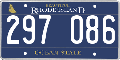 RI license plate 297086