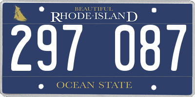 RI license plate 297087