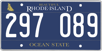 RI license plate 297089