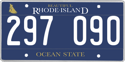 RI license plate 297090