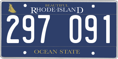 RI license plate 297091