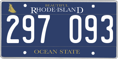 RI license plate 297093
