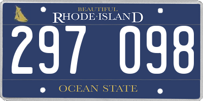 RI license plate 297098