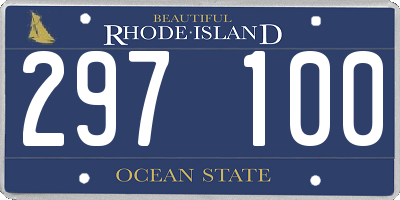 RI license plate 297100
