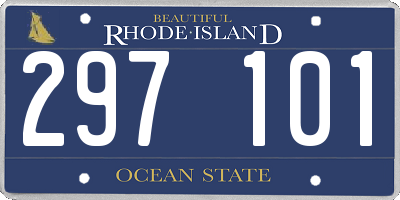 RI license plate 297101