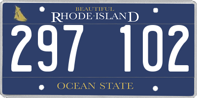 RI license plate 297102