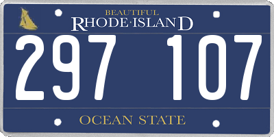 RI license plate 297107