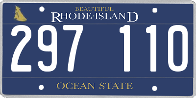 RI license plate 297110