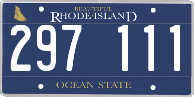 RI license plate 297111