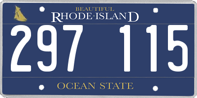 RI license plate 297115