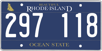 RI license plate 297118