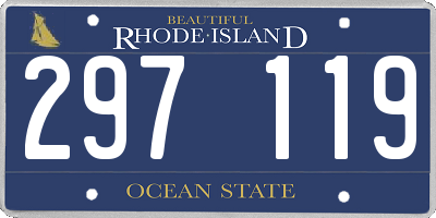 RI license plate 297119