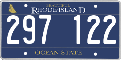 RI license plate 297122