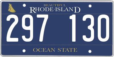 RI license plate 297130