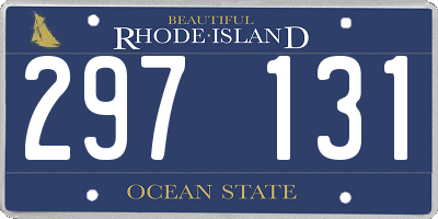 RI license plate 297131