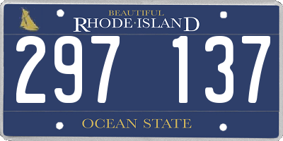 RI license plate 297137