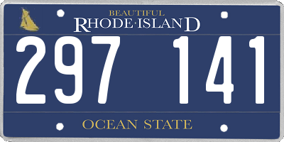 RI license plate 297141