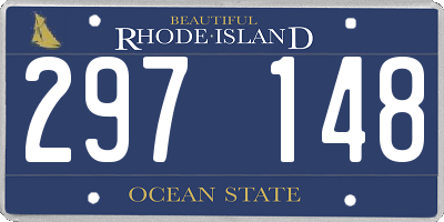 RI license plate 297148