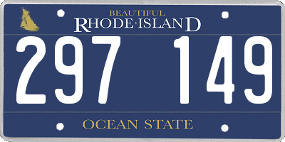 RI license plate 297149