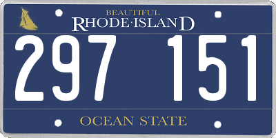 RI license plate 297151