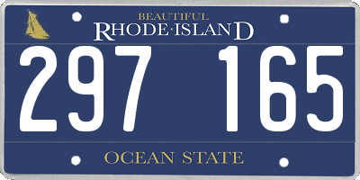 RI license plate 297165