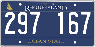 RI license plate 297167