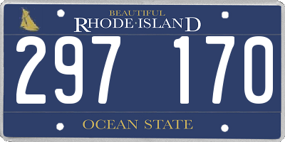 RI license plate 297170