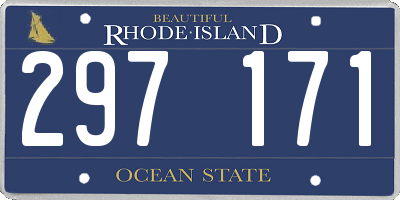 RI license plate 297171