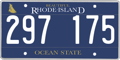 RI license plate 297175