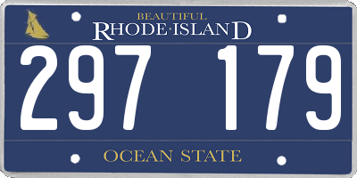 RI license plate 297179