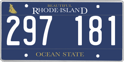 RI license plate 297181