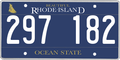 RI license plate 297182