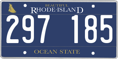 RI license plate 297185