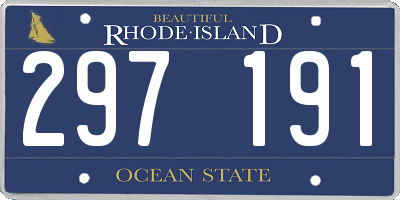 RI license plate 297191