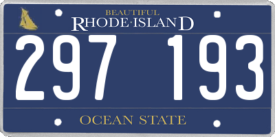 RI license plate 297193