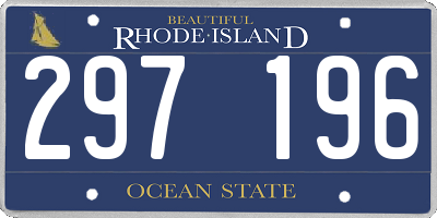 RI license plate 297196