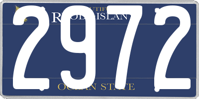 RI license plate 2972