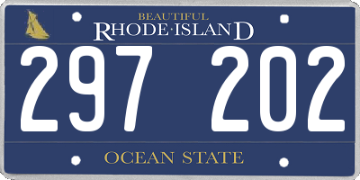 RI license plate 297202