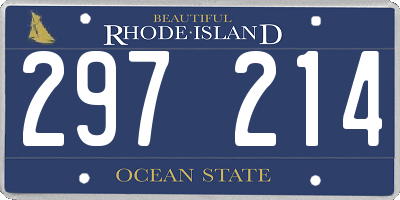 RI license plate 297214