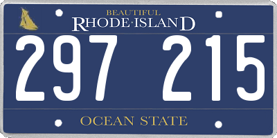 RI license plate 297215
