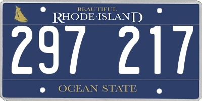 RI license plate 297217
