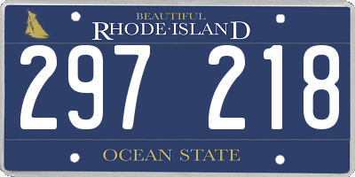 RI license plate 297218