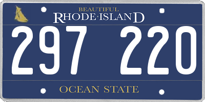 RI license plate 297220