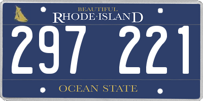 RI license plate 297221
