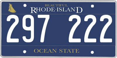 RI license plate 297222