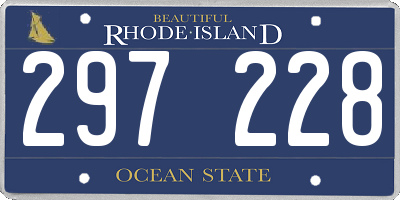 RI license plate 297228