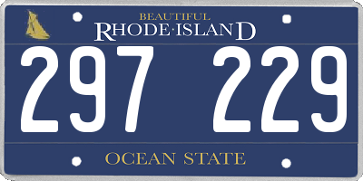 RI license plate 297229
