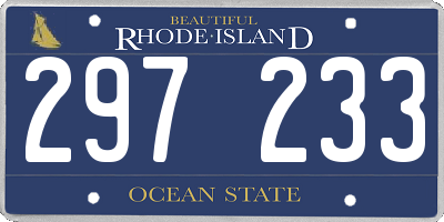 RI license plate 297233