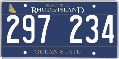 RI license plate 297234
